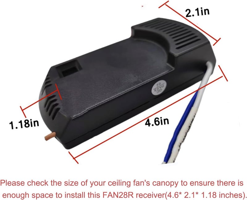 Onisamt FAN28R Ceiling Fan Receiver Replacement for Hampton Bay Harbor Breeze Allen+Roth FAN-28R FAN18R 18R, 303.9MHz,240w, Works FAN-53T Fan-HD FAN35T FAN-11T FAN-9T FAN-51T (Receiver Only) - Image 4
